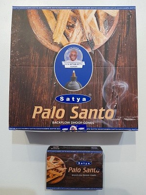 Благовония Premium Satya Back Flow Cones Pаlo Santo Сатья Пало Санто стелющийся дым конусы 10 шт