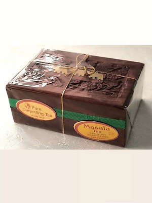 Купить Чай в деревянной шкатулке Ассорти / Pure Darjeeling Tea / Massala Tea 100 гр