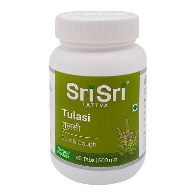 Купить TULASI tablets Sri Sri Tattva (ТУЛАСИ таблетки, помощь при простуде, Шри Шри Таттва), 60 таб.