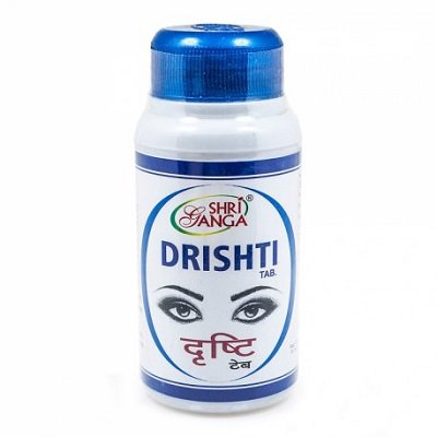 Купить Дришти, лечение болезней глаз, 120 таб, производитель Шри Ганга; Drishti, 120 tabs, Shri Ganga