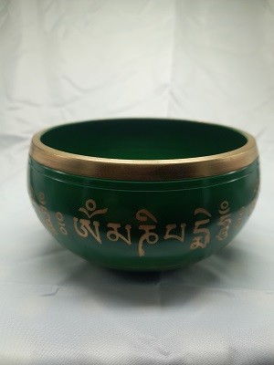 Купить Тибетская поющая чаша с изображениями , 5-7 металлов. 14см.850гр.