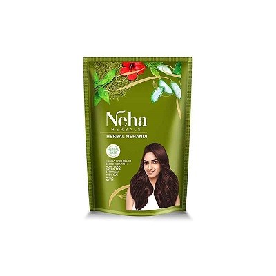 Краска для волос на основе  натуральной хны Neha Herbals (Темно-Каштановый)  140г