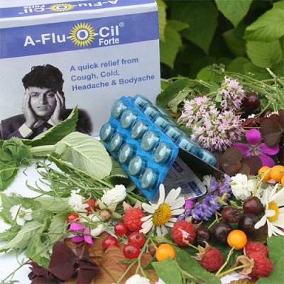 Купить А-Флю-О-Цил Форте, Антивирусный препарат от гриппа и простуды A-Flu-O-Cil Forte, Dhootapapeshwar, 30 таб.