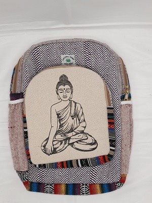 рюкзак из гобеленовой и конопляной ткани с рисунком.40*30*10 см. Производство Непал; Backpack Pure Hemp