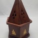 Купить Деревянная подставка для конусных благовоний "Пирамида лого Будда" d-10cm/h-16cm