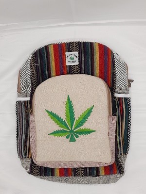 рюкзак из гобеленовой и конопляной ткани с вышивкой.40*30*10 см. Производство Непал; Backpack Pure Hemp