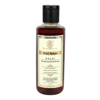 шампунь Сандаловое дерево и Мед 210 мл Кхади Herbal Shampoo woody Sandal and Honey Khadi Natural