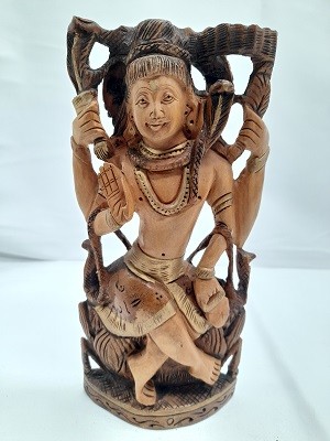 Статуэтка из дерева ручной работы"Шива". 20*3.5*9см.