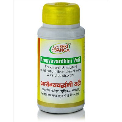 Арогьявардхини Вати, лечение печени, 100 г, производитель Шри Ганга; Arogyavardhini Vati, 100 g, Shri Ganga