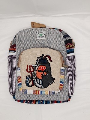 рюкзак из гобеленовой и конопляной ткани с ручной вышивкой.35*25*8 см. Производство Непал; Backpack Pure Hemp