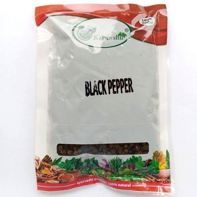 Купить Перец черный целый пакет | Black pepper crushed | 100 г | Karmeshu