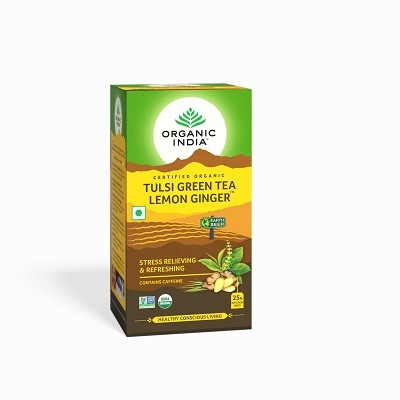 Чай Тулси со Священным Базиликои с Имбирём и Лимоном Органик Индия 25 пакетиков/Organic India Tulsi Lemon Ginger