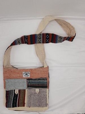 Купить сумка из гобеленовой и конопляной ткани.25*25см. Производство Непал; Backpack Pure Hemp