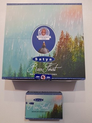 Благовония Premium Satya Back Flow Cones Rainforest Сатья Тропический Лес стелющийся дым конусы 10 шт