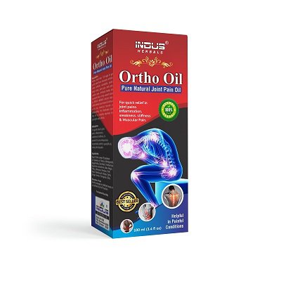 ORTHO OIL Pure Natural Joint Pain Oil, Indus Herbals (ОРТО ОЙЛ чистое натуральное масло от боли в суставах, Индус Хербалс), 100 мл.