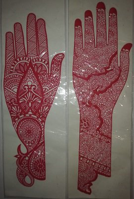Купить индийские многоразовые трафареты для мехенди в ассортименте (рука)
