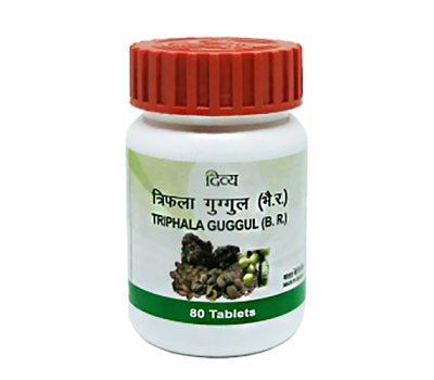 Трифала Гуггул для детоксикации Патанджали Аюрведа (Divya Patanjali Triphala Guggul) 80 таблеток