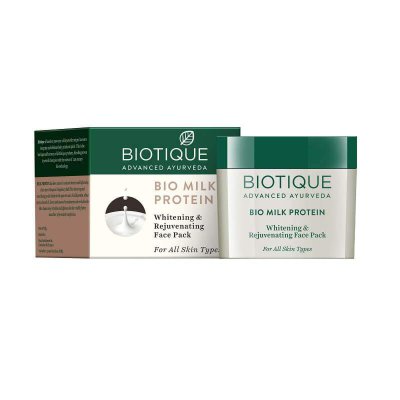 Омолаживающая маска для лица Биотик Био Протеин (Biotique Bio Milk Protein Whitening&Rejuvenating Face Pack), 50г
