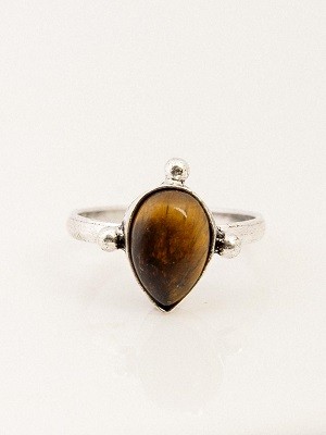 Купить кольцо металлическое с натуральными камнями