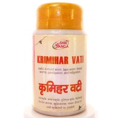 Кримихар Вати антипаразитарное средство 50 гр. Шри Ганга (Krimihar Vati Shri Ganga)