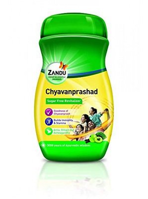 Чаванпраш без сахара, 450 г, производитель Занду; Chyavanprashad Sugar Free Revitalizer, 450 g, Zandu