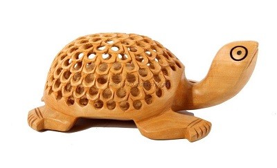 Купить Статуэтка деревянная "Черепаха прорезная"