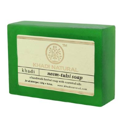Мыло ручной работы Кхади Khadi neem-tulsi soap 125гр.