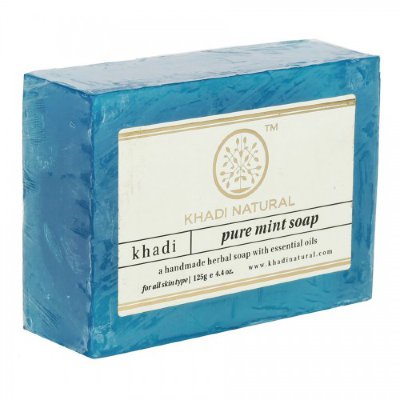 Мыло ручной работы Кхади Чистая Мята Khadi Pure Mint 125гр.