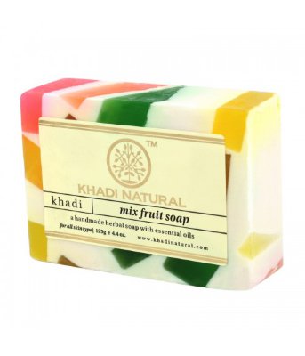 Мыло ручной работы Кхади Фруктовый Микс khadi mix fruit soap 125гр.