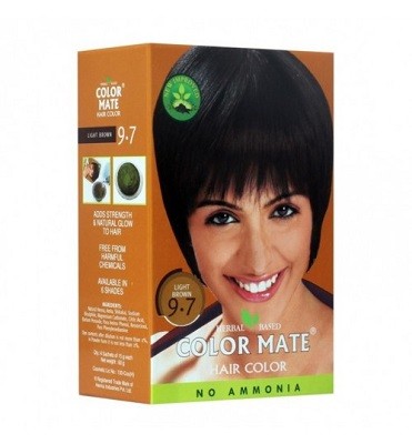 Купить Color Mate Hair Color Light Brown 9.7 no Ammonia (5pcs*15g) / Краска для Волос Цвет Светло-Коричневый Тон 9.7 без Аммиака (5шт*15гр)