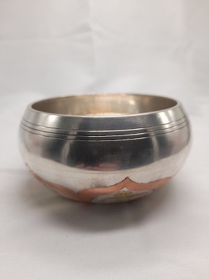 Чаша поющая тибетская серебро 7металлов 11см.