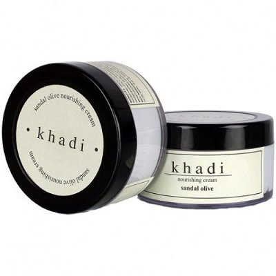 Питательный крем для лица Сандал с Оливой, 50 мл, производитель Кхади; Sandal & Olive Herbal Nourishing Cream, 50 ml, Khadi