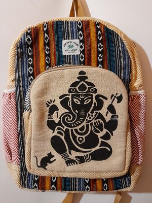 Купить рюкзак из гобеленовой и конопляной ткани с рисунком.40*30*10 см. Производство Непал; Backpack Pure Hemp