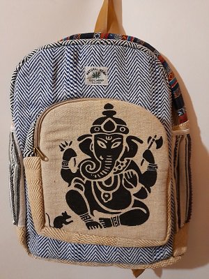  рюкзак из гобеленовой и конопляной ткани с рисунком.40*30*10 см. Производство Непал; Backpack Pure Hemp