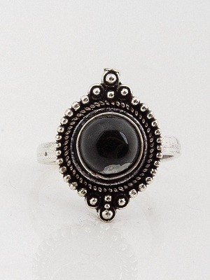 кольцо в этно стиле c натуральным камнем