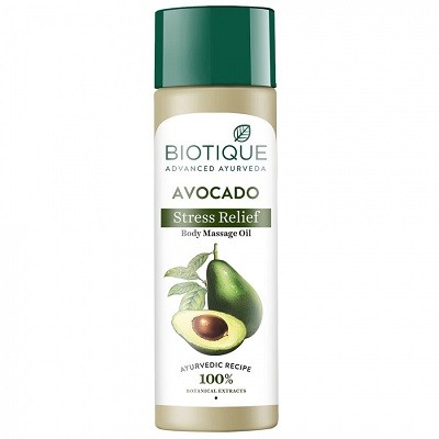 Купить  Антистрессовое массажное масло АВОКАДО Биотик 200 мл. AVOCADO Stress Relief, Body Massage Oil, Biotique