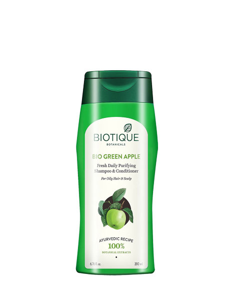 Купить Шампунь-кондиционер для восстановления волос Биотик Био Зеленое Яблоко (Biotique Bio Green Apple Fresh Daily Purifying Shampoo&Conditioner), 200мл