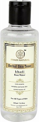 Khadi Rose Water Herbal Skin Toner Cures Eczema 210ml / Тоник Увлажняющий для Лица Против Экземы с Водой Розы 210мл