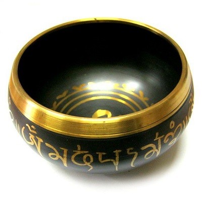 Тибетская поющая чаша с изображениями , 5-7 металлов. 12см.670гр.