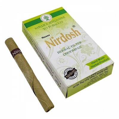Сигареты "Nirdosh" травяные без табака и никотина с фильтром, 10шт в пачке, Нирдош