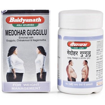 Медохар Гуггул, снижение веса, 120 таб, производитель Байдьянатх; Medohar Guggulu, 120 tabs, Baidyanath