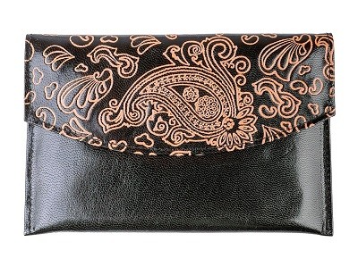 индийский кожаный кошелек с ручной росписью 19,5х1х12,5см