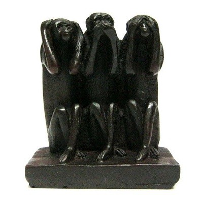 3 обезьяны "Не", статуэтка 9см пластик