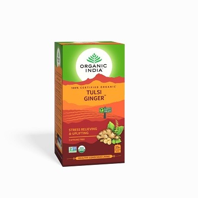 Купить Чай Тулси с Имбирем Органик Индия (Tulsi Ginger Organic India) 25 пакетиков