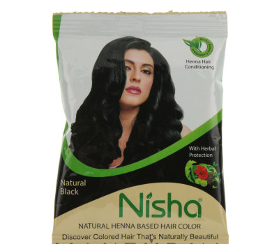 Хна для волос черная Ниша, 15 г, производитель Кавери; Henna Nisha Black, 15 g, Kaveri