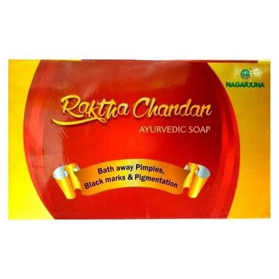 Аюрведическое мыло Красный Сандал Ракта Чандан Нагарджуна, Nagarjuna Raktha Chandan Red Sandal Soap 75g
