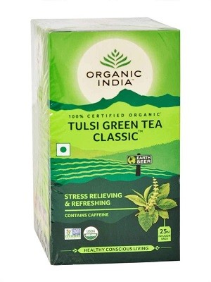 Купить Чай Тулси Зеленый Органик Индия (Tulsi Green Tea Organic India) 25 пакетиков