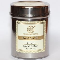 Купить Очищающая Маска для Лица "Сандал и Роза" (Sandal & Rose) 50г. Khadi Natural