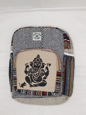 Купить  рюкзак из гобеленовой и конопляной ткани с рисунком.35*25*8 см. Производство Непал; Backpack Pure Hemp