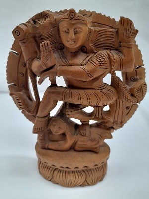 Купить Статуэтка из дерева ручной работы"Танцующий Шива". 13*3*10см.